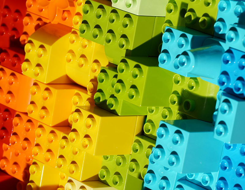 colorful lego bricks